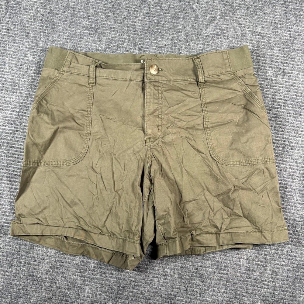 Sonoma Goods For Life Shorts Women 14 Olive Green Excellent Utility Stretch
